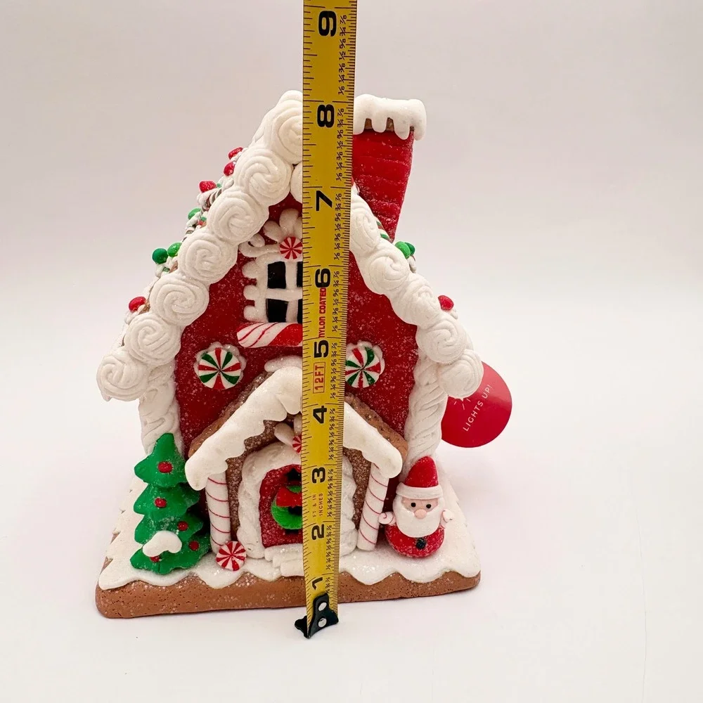Light Up Gingerbread House Christmas Holiday Home Decor Tabletop Decoration - Picture 5 of 6
